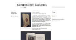 Desktop Screenshot of compendiumnaturalis.net